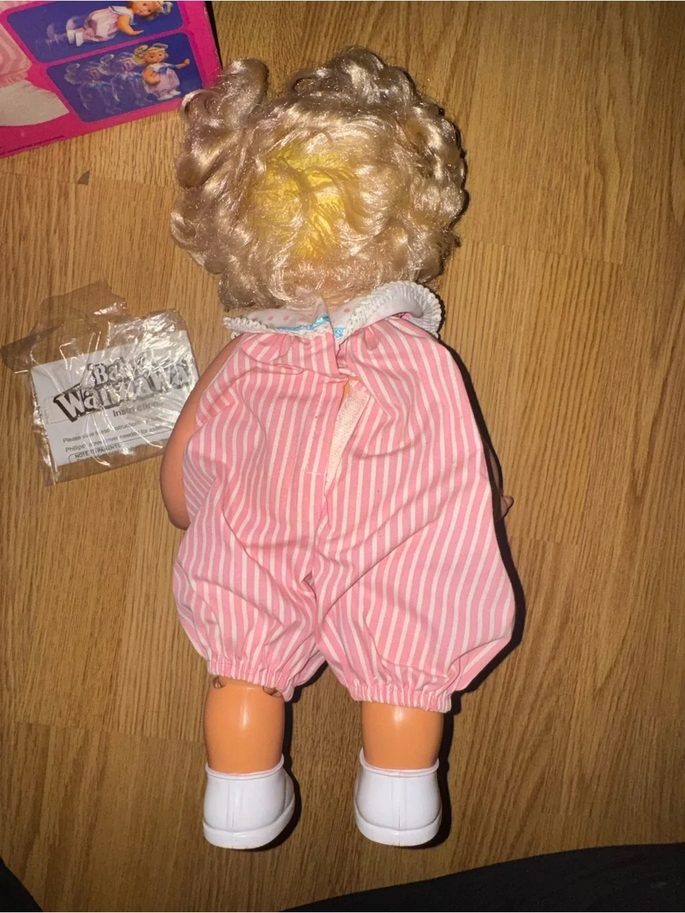 Vintage 1991 Hasbro Baby Wanna Walk baby doll